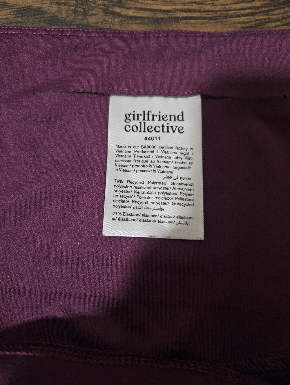 Girlfriend collective Plum High-Rise Bike Shorts 3XL - Picture 3 of 4